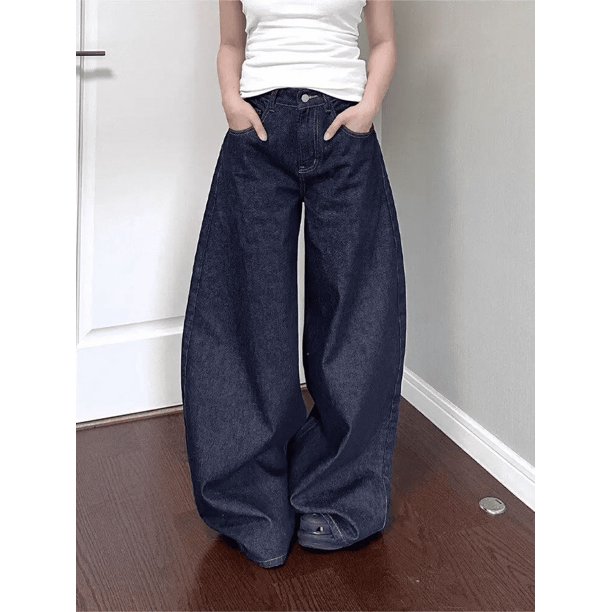 Pantalones vaqueros Retro americanos de pierna recta para mujer, lavados y versátiles, estilo gótico Harajuku, holgados, informales, de cintura alta, pantalones y2k