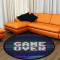 thumbnail image 4 of Coolnut Round Rugs for Living Room, Vector Game Over Phrase In Pix Non-Slip Coral Velvet Long Runner Rugs, Washable Water Absorbent Mat Carpet for Bedroom Kitchen Kids Room, 4 of 6
