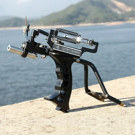 MixMart Hunting Slingshot With wrist rest for shooting steel balls fish darts High Spring Speed Catapult Outdoor Laser Tool Parts
