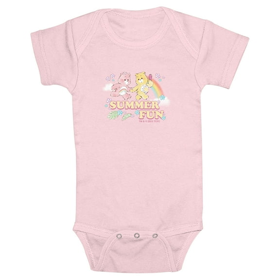 Infant's Care Bears Cheer Bear and Funshine Bear Summer Fun Bodysuit