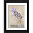 thumbnail image 1 of Murdock, Ramona 23x32 Black Ornate Wood Framed with Double Matting Museum Art Print Titled - Blue Iris Stem, 1 of 4