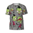 thumbnail image 5 of Funny Invader Zim T-Shirt for Men Novelty 3D Pritneted Casual Short Sleeve Tees Shirt Summer Street T Shirt Top, 5 of 7