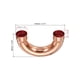 thumbnail image 2 of U Forma Codo 180 Grados Cobre Tubería Conexión Sudadera Soldadura Soldadura Conexión 32mm ID para Plomería, HVAC, Refrigeración Sistema, 2 of 4