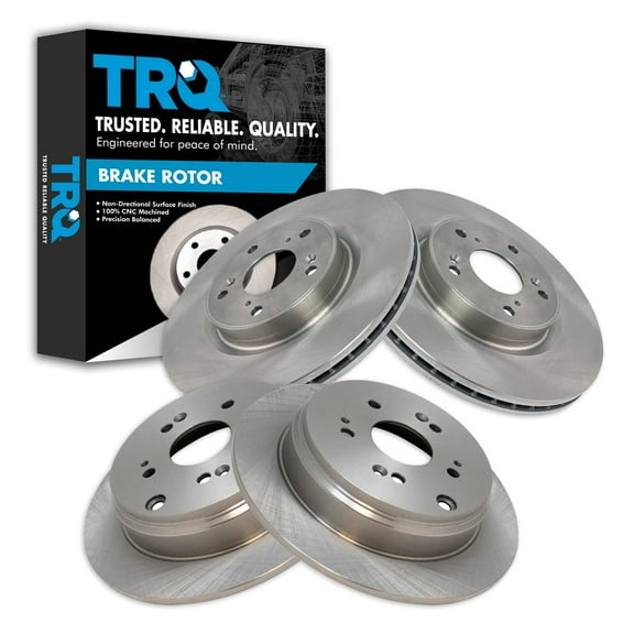 TRQ Front and Rear Brake Rotors Set Fits Select 2012-2016 Honda CR-V