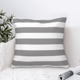 thumbnail image 6 of White and Grey Throw Pillow Covers Home Decor 18x18 Inch, Grey Decorative Pillowcase Cushion Cover Soft for Bed Sofa Couch, 2 Sets, 6 of 6