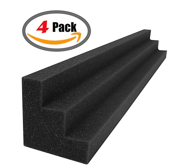4 Pack New Level Column Acoustic Wedge Studio Foam Corner Block Finish Corner Wall in Studios or Home Theater 