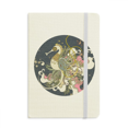 thumbnail image 1 of Flower Japan Hippocampus Ukiyo-e Notebook Official Fabric Hard Cover Classic Journal Diary, 1 of 3