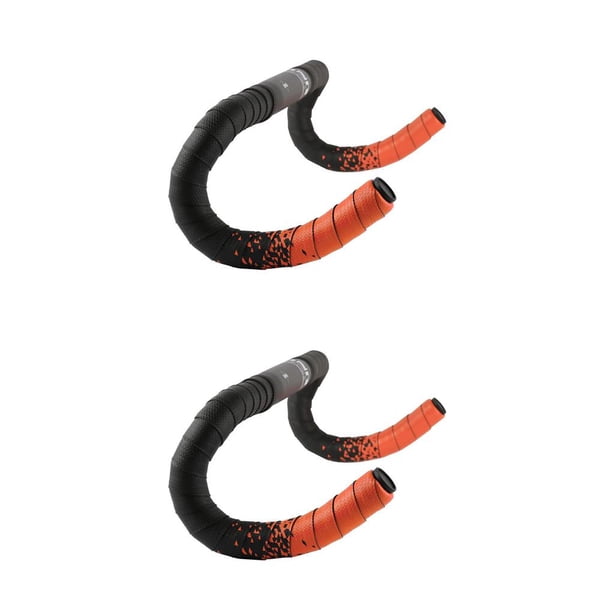 Yuarrent 2 unids/caja de envolturas para manillar de bicicleta, cintas elásticas antivibración para bicicleta, cinturón de protección de agarre Naranja 2piezas Yuarrent CBP163068