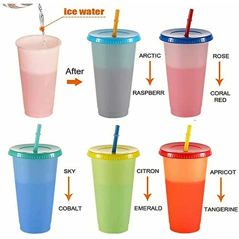 16 Oz, FROSTED Plastic Cups, Tumbler, Reusable, Lid Color, Blue, Green,  Pink, Red, Fiusha, 5cups per Pack / DIY/ Perfect for Crafting/ Blank 