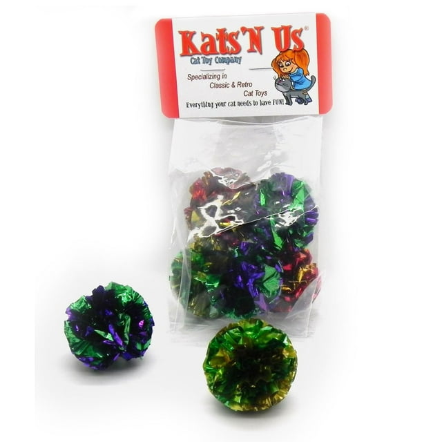 Jouet pour Chat Boule Froissée Mylar - Lot de 5