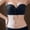 Black, variant on hoksml Strapless Bandeau Bra,Front Strap Anti-slip Strip Strapless Underwear Gathered Wipe Chest Type Anti-slip Traceless Bra Women