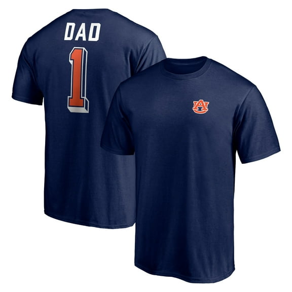 Men's Navy Auburn Tigers Number One Dad T-Shirt