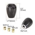 thumbnail image 2 of Carbon Fiber Shift Knob Short Duck Egg Shape Black Silver Red For General Fit, 2 of 9