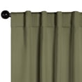 thumbnail image 2 of Superior Blackout Solid Light Filtering Back Tab Curtain Panel Set, 52"X 63", Olive Green, 2 of 11