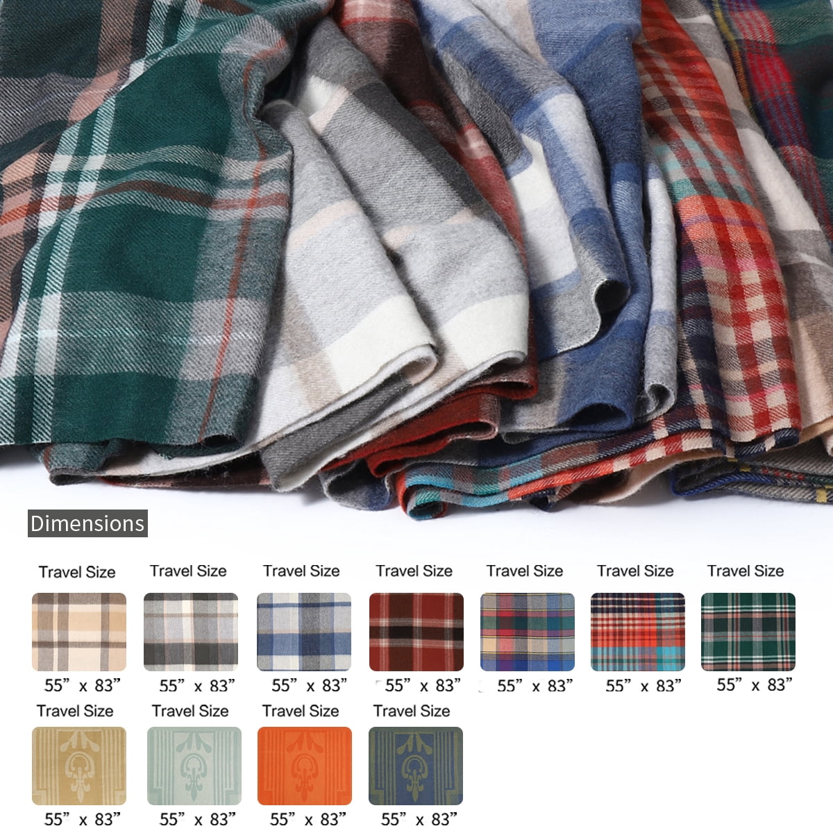 WAMSOFT Pure Wool Throw Blanket Knee Rug Warm Soft 83" x 55"for Couch Bed Camping throws blankets,1.5lb