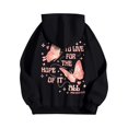 thumbnail image 5 of Pink Graphic Hoodie for Women 2024 Cute Preppy Sweatshirt Long Sleeve Drawstring Pullover Tops with Pockets, 5 of 5