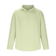 thumbnail image 1 of pstuiky camisas de manga larga para hombre, Camisa de hombre con botones de un tercio, de playa, de manga larga, de color liso, con solapa, informal, para uso diario. Tops de hombre m, 1 of 5