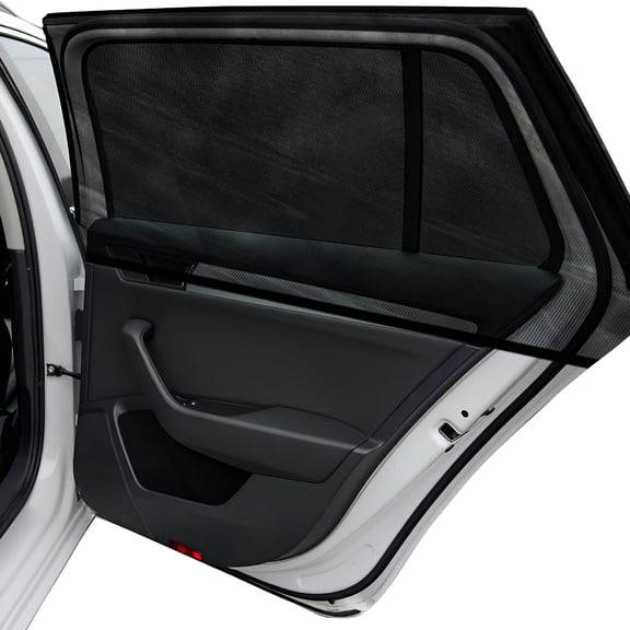 MELIVO Car Window Shades,2 Pack Breathable Mesh Side Car Window Sun Shades,Stretch Car Window Screens for Baby/Camping Heat Block UV Protection,Back Window Covers for Car,Truck,SUV,Van-(42"x20")