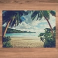 thumbnail image 6 of Ambesonne Palm Tree Jigsaw Puzzle, Summer Vintage Tropical, Heirloom-Quality Fun Activity for Family Durable Cardboard, 1000 pcs, Dark Green Sand Brown, 6 of 6