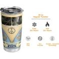 thumbnail image 6 of 20oz Gifts for Women, Men, Valentines Day Gifts for Her, Him, Inspirational Gifts for Friends, Travel Camper Van, Blue Retro Hippie Van Tumbler Cup, Insulated Travel Coffee Mug with Lid, 6 of 6