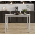 thumbnail image 2 of 5 Pieces Denwin Dining Set Table and 4 Chairs - Greyish White, 2 of 5