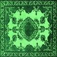 thumbnail image 1 of Ahgly Company Indoor Square Oriental Green Industrial Area Rugs, 3' Square, 1 of 4