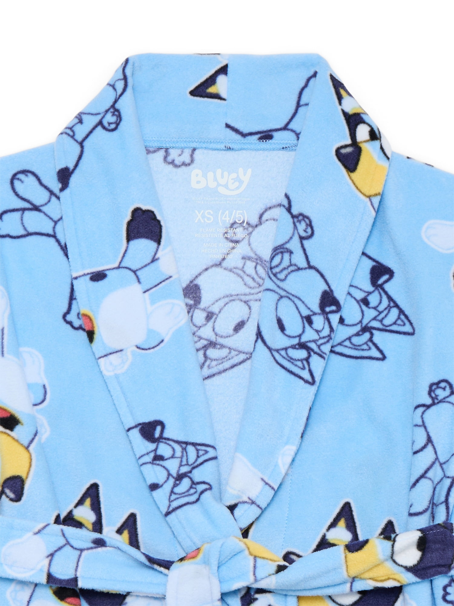 Bluey Girls Holiday Fleece Robe, Sizes 4-12