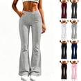 thumbnail image 3 of Oksale Flare Leggings for Women with Pockets Tall Stretch High Waisted Yoga Pants Slim Cozy Bootcut Gym Pants 2026 Pink 3XL, 3 of 10