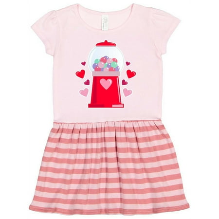 

Inktastic Valentine s Day GumBall Machine with Hearts Gift Toddler Girl Dress