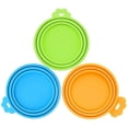 thumbnail image 1 of Paquete de 3 tapas para latas de comida para mascotas, tapas universales sin BPA y aptas para lavavajillas/cubiertas de silicona para latas de comida para perros y gatos, 1 of 8