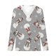 thumbnail image 4 of Pntutb Casual Mujer Cuello en V Verano Sexy Estampado Regular Mujer Manga larga top Pntutb Pntutb-2855, 4 of 5