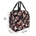 thumbnail image 2 of Rateoe Butterfly Pattern Insulated Lunch Bag with Thick Aluminum Foil Lunch Tote Bag with Front Pocket for Men and Women, Ideal for Work, School, Picnics, and Travel, 2 of 5