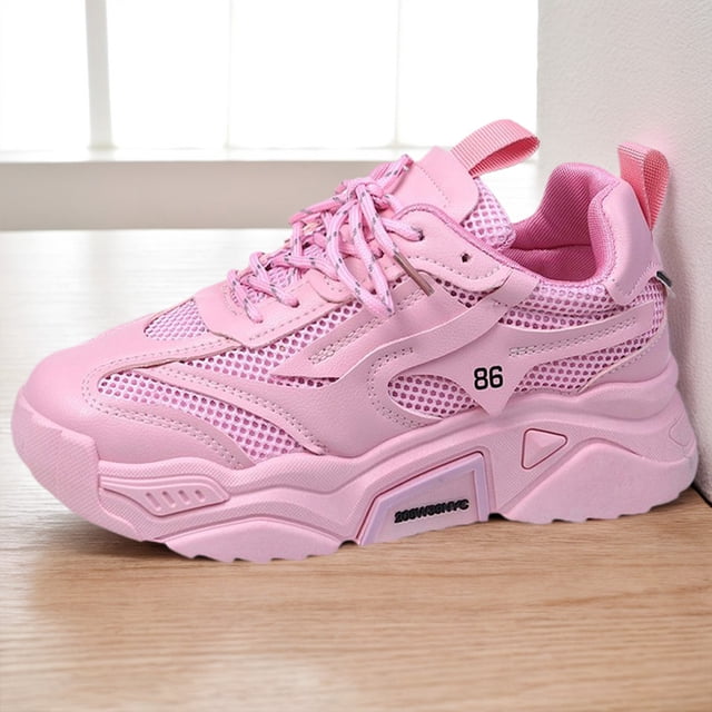 Zapatillas de deporte gruesas para mujer suela gruesa antideslizantes transpirables para viajes al aire libre