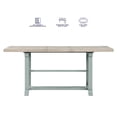 thumbnail image 6 of Steve Silver Darcy Green and Natural Extendable Counter Height Dining Table, 6 of 10