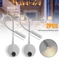 thumbnail image 2 of Pengxiang Hose Wall Sconce Metal Flexible 2PCS 360° Rotation Wired LED Reading Lamp, 2 of 10