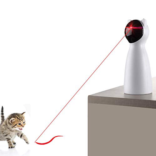 Battery Powered Auto Lazer Automatic Rotating Laser Pointer for Cool Cats 3 Speed Mode Friends Forever Interactive Laser Cat Toy Blue Electronic Toys for Stimulating Exercise