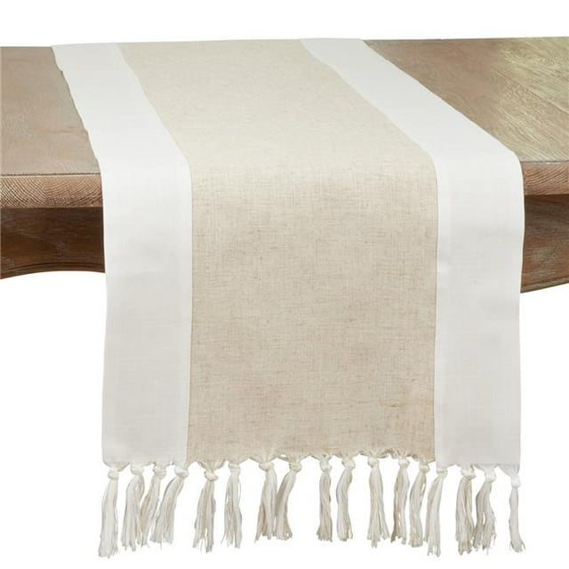 Saro Lifestyle 2133.N1690B Chemin de Table Bicolore 16 x 90 Po, Naturel