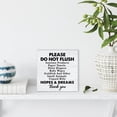 thumbnail image 4 of Zomyto 5x5 Inches Please Do Not Flush Sanitary Products Wood Box Sign Decor Wooden Box Signs with Sayings Desk Decoration, 4 of 7