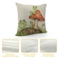 thumbnail image 4 of Nawypu  Throw Pillow Covers Frogs On Mushroom SquareSofa Pillow Covers Cartoon Cute Leap Adorable Amphibian Animal Green Red Spots Cushion Cases for Home Couch Bed Decor, 4 of 5