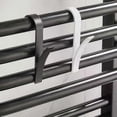 thumbnail image 2 of White 3-Piece Hanger Set for Towels, Clothes, and Scarves Compatible with Radiator Rails, 2 of 5