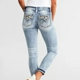 thumbnail image 5 of Ripped Bootcut Jeans Mid Rise Flare Bottoms Vintage Distress With Pockets Women Designer Pants Jean Pants for Women Tall Women plus Size Clothes Woman on Pants Jag Cords Jean 18 Jean Pants for Women, 5 of 7