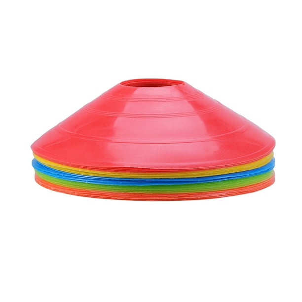 Paquete de 25 piezas de juegos de conos de disco, equipo de entrenamiento deportivo con soporte para fútbol, entrenamiento de fútbol y más (rojo + amarillo + naranja + verde + azul)
