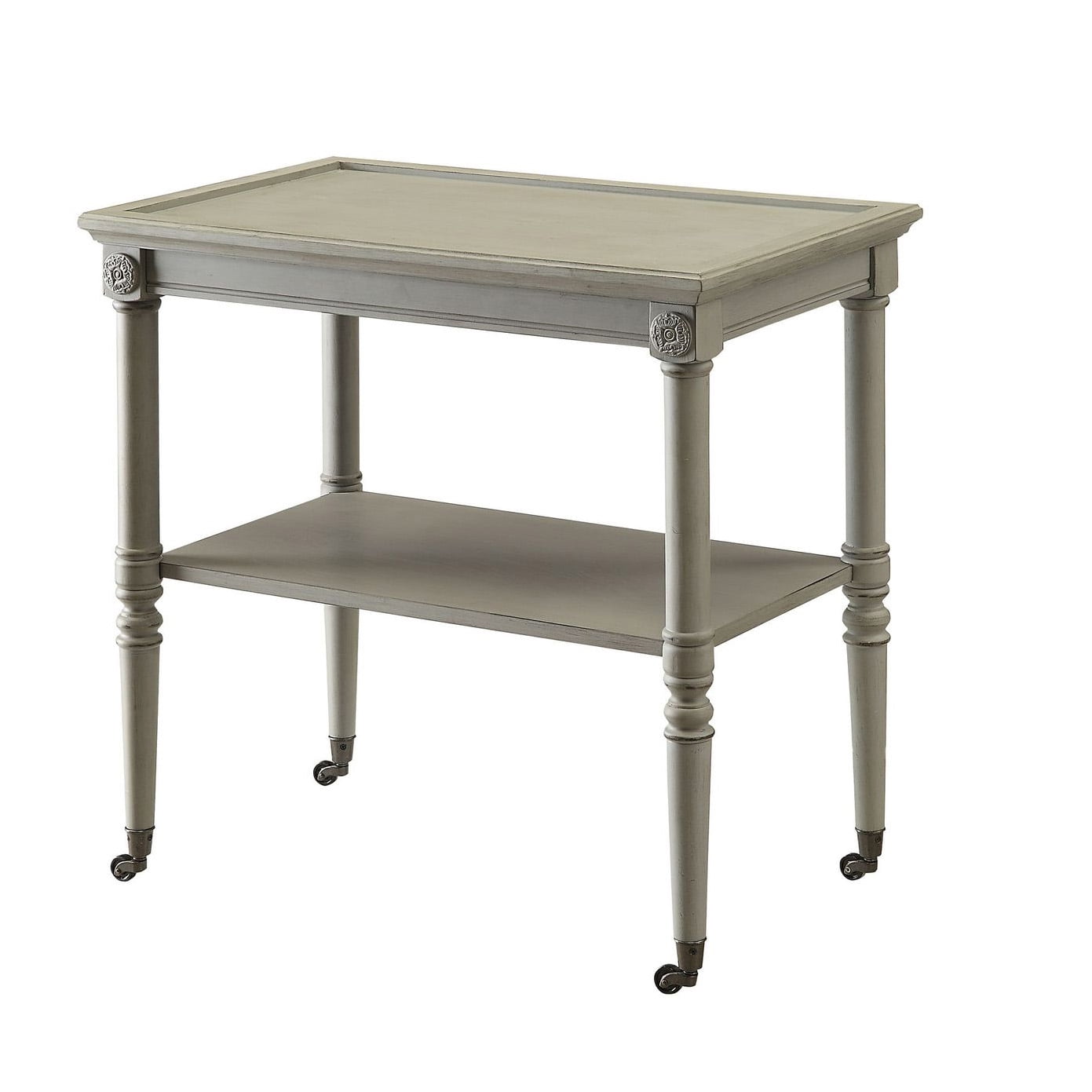 Retro End Table Side Table with Removable Tray and Switchable Open