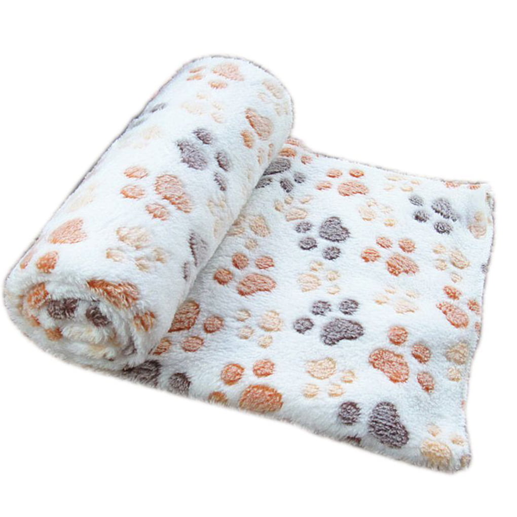 Warm Pet Mat S M L Paw Print Cat Dog Puppy Soft Blanket Bed Pillow Cushion CA