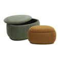 thumbnail image 4 of Bauble 35" & 26" Pebble Storage Ottoman Set of 2 Sage Green & Earthy Yellow, 4 of 10