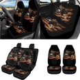 thumbnail image 2 of Uorisanigo Eagle American Flag 18 Pcs Car Seat Covers Full Set Steering Wheel Cover+Seat Belt Pad+Center Console Pad+Headrest +Gear Shift & Handbrake Cover+Coasters+Keychain Keyrings, 2 of 7