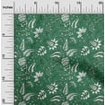 thumbnail image 2 of oneOone Cotton Silk Green Fabric Jacobean Floral Craft Projects Decor Fabric Printed By The Yard 42 Inch Wide, 2 of 4