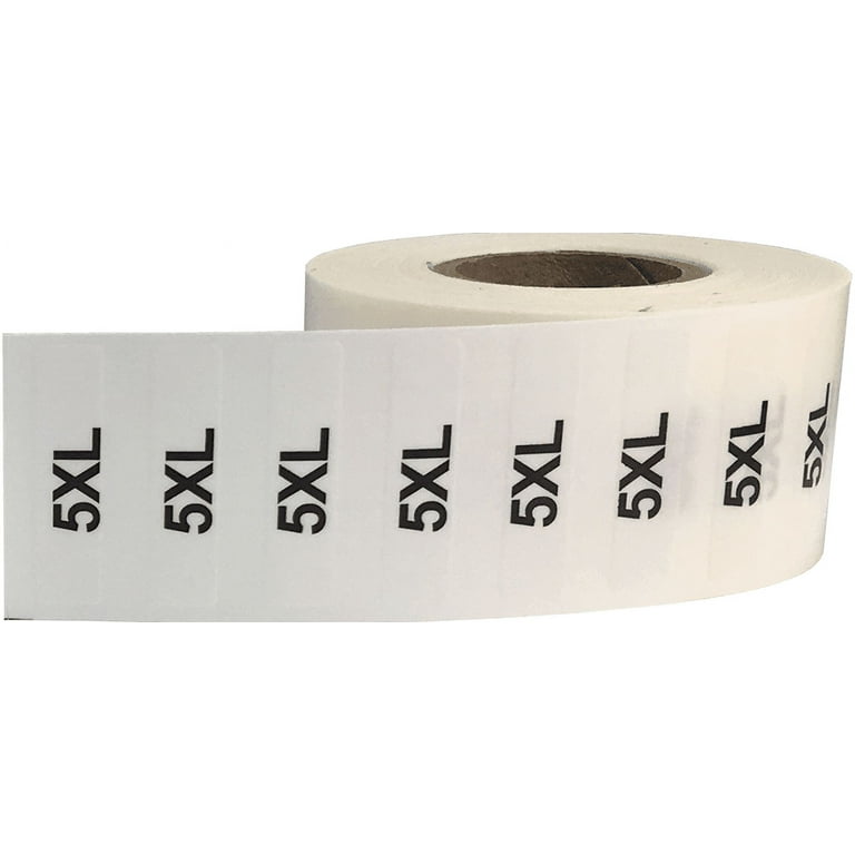 1/2 ( XL ) X-Large Stickers Labels for Retail, Clothing, Clothing