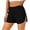 Black, variant on Womens Athletic Shorts Thin Comfy Elastic Waist Split Shorts Summer Clothes Active Hot Pants for Workout Fitness Running