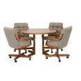 thumbnail image 4 of Caster Chair Company 5-Piece 42x42 Caster Dining Set Wood Edge Laminate Table Top & Toast Chairs, 4 of 25